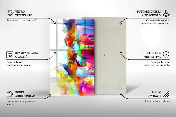 Cubre encimera Flores pintadas