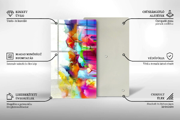 Cubre encimera Flores pintadas