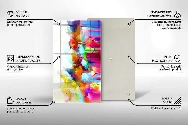 Cubre encimera Flores pintadas