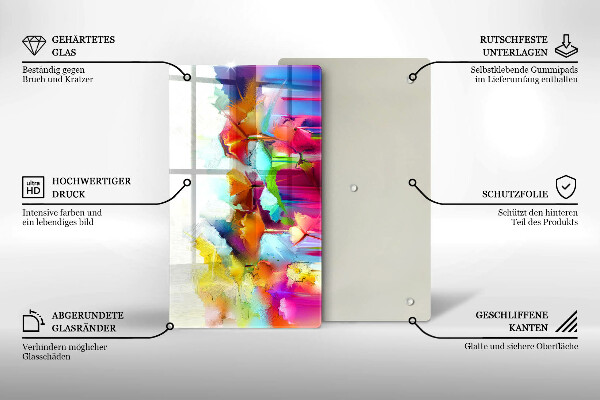 Cubre encimera Flores pintadas