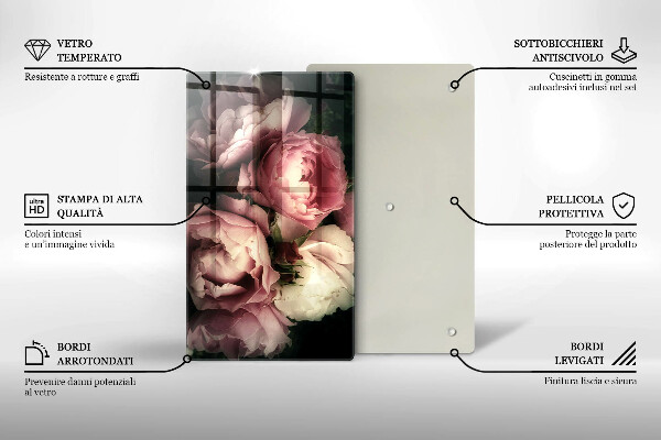 Cubre encimera Flores de peonía