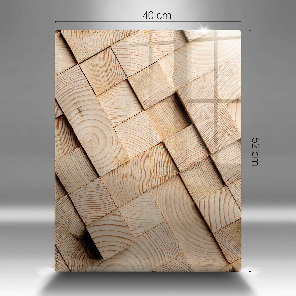 Cubre encimera Cuadrados de madera