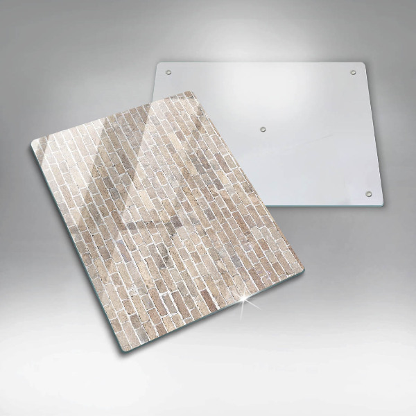 Cubre encimera Pared de ladrillo brillante