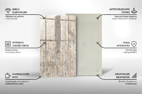 Cubre encimera Pared de ladrillo brillante