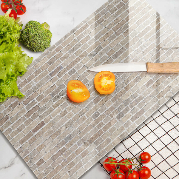 Cubre encimera Pared de ladrillo brillante