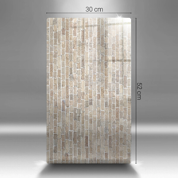 Cubre encimera Pared de ladrillo brillante