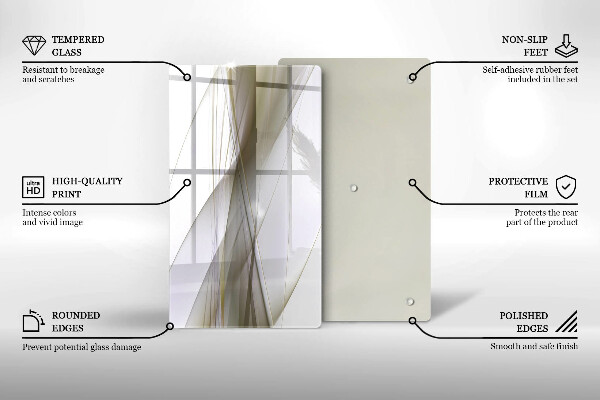 Cubre encimera Diseño de líneas abstractas.
