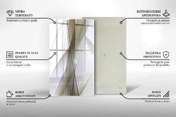 Cubre encimera Diseño de líneas abstractas.