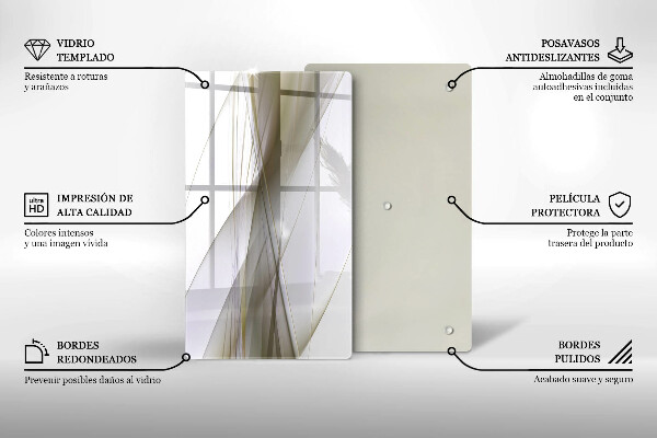 Cubre encimera Diseño de líneas abstractas.