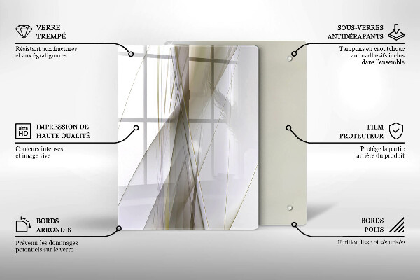 Cubre encimera Diseño de líneas abstractas.