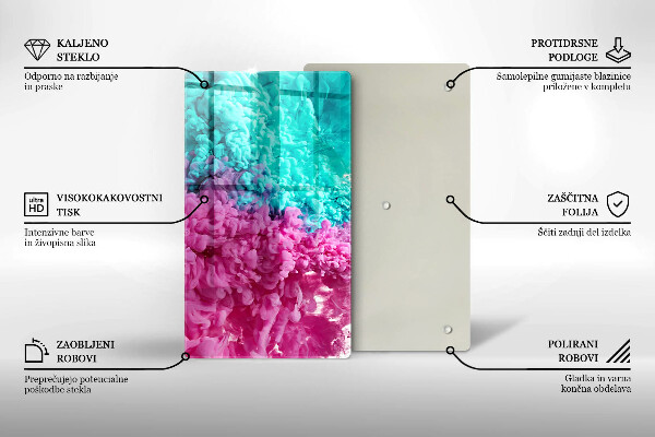 Cubre encimera Humo rosa turquesa