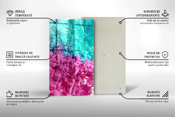 Cubre encimera Humo rosa turquesa