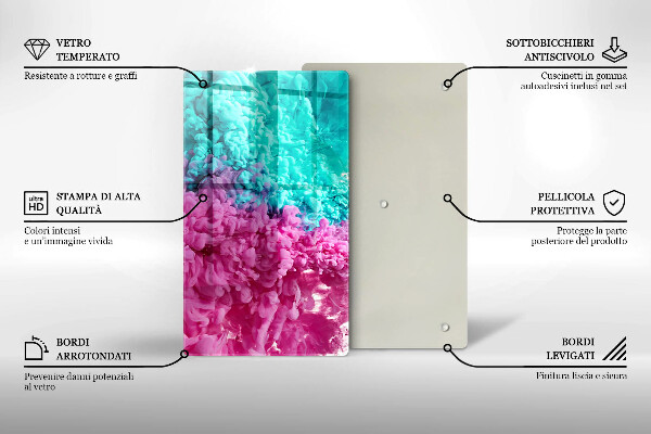 Cubre encimera Humo rosa turquesa