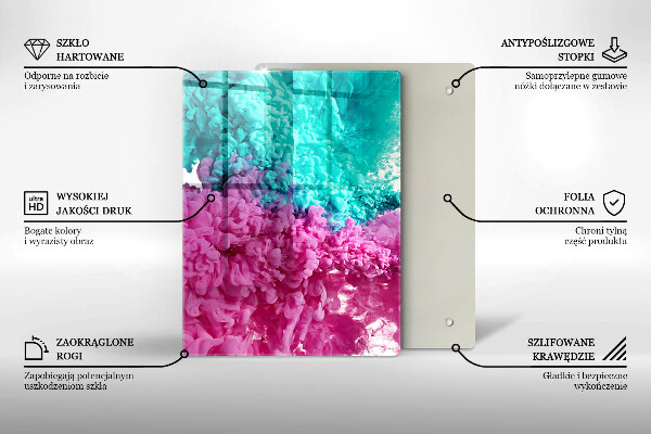 Cubre encimera Humo rosa turquesa