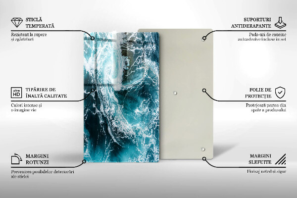 Cubre encimera Olas de agua espumosas