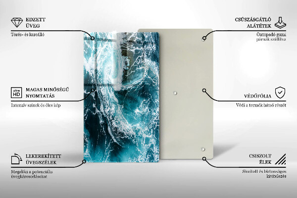 Cubre encimera Olas de agua espumosas