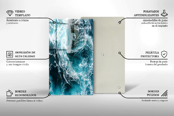 Cubre encimera Olas de agua espumosas