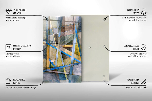 Cubre encimera Abstracción de líneas pintadas