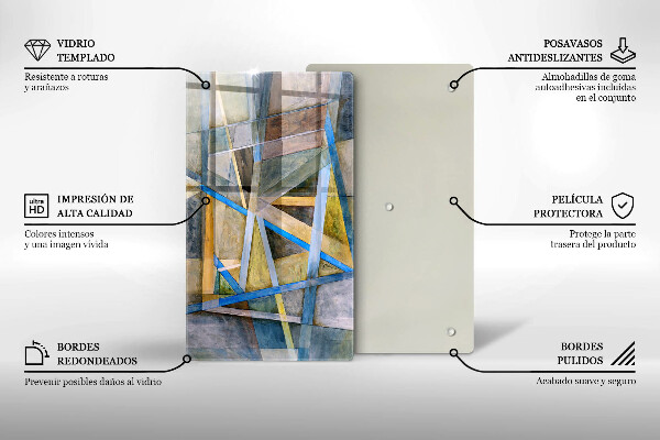 Cubre encimera Abstracción de líneas pintadas