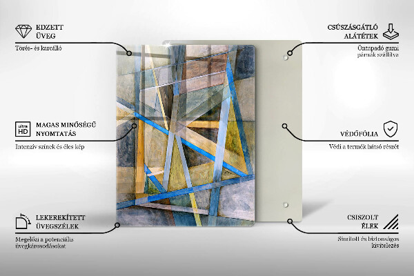 Cubre encimera Abstracción de líneas pintadas