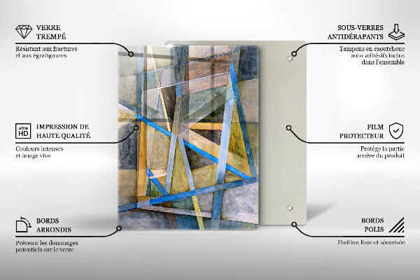 Cubre encimera Abstracción de líneas pintadas