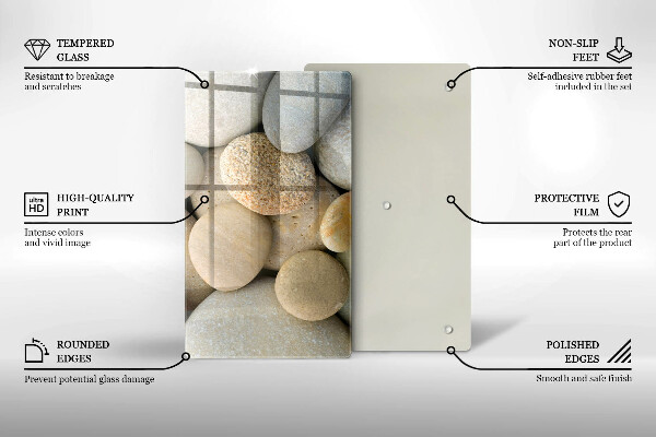 Cubre encimera Patrón de piedras ovaladas