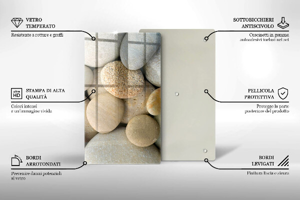 Cubre encimera Patrón de piedras ovaladas