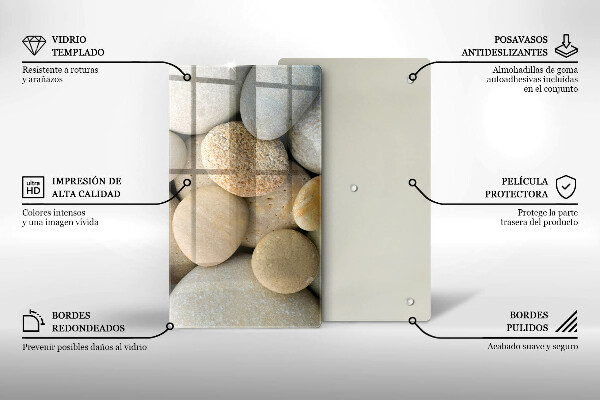 Cubre encimera Patrón de piedras ovaladas