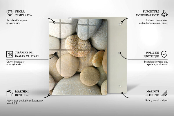 Cubre encimera Patrón de piedras ovaladas