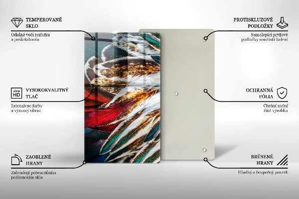 Cubre encimera Plumas de pájaro boho