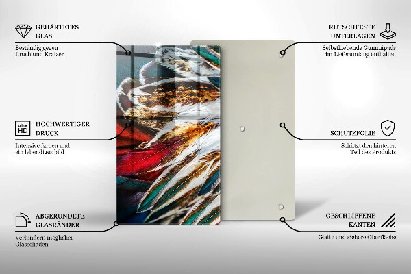 Cubre encimera Plumas de pájaro boho