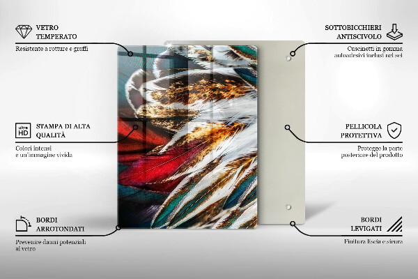 Cubre encimera Plumas de pájaro boho