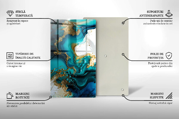 Cubre encimera Abstracción turquesa