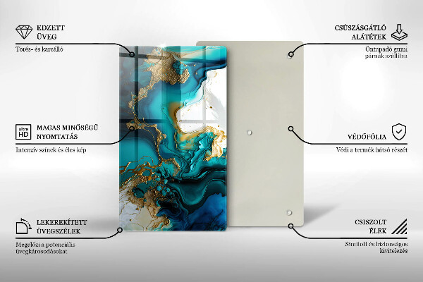 Cubre encimera Abstracción turquesa