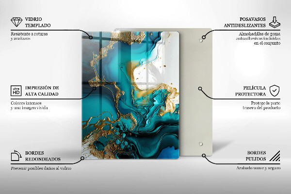 Cubre encimera Abstracción turquesa