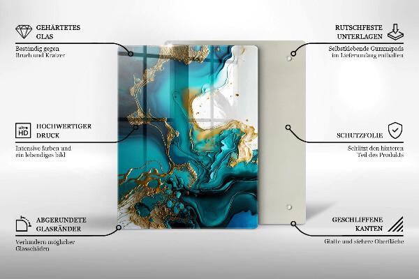 Cubre encimera Abstracción turquesa