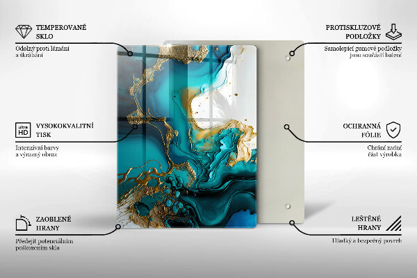 Cubre encimera Abstracción turquesa