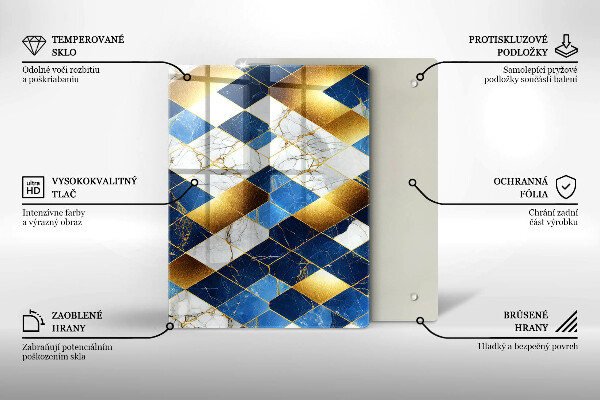 Cubre encimera Rombos de mármol dorado