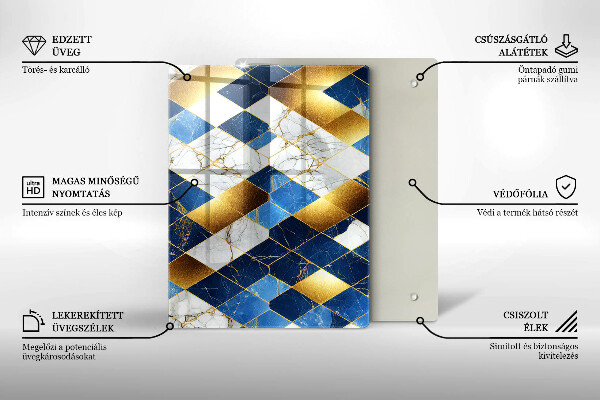 Cubre encimera Rombos de mármol dorado