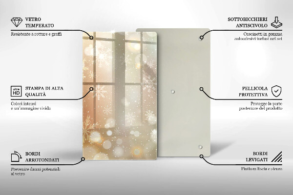 Cubre encimera Copos de nieve