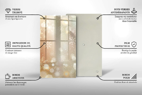 Cubre encimera Copos de nieve