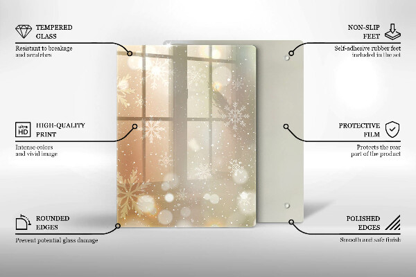 Cubre encimera Copos de nieve