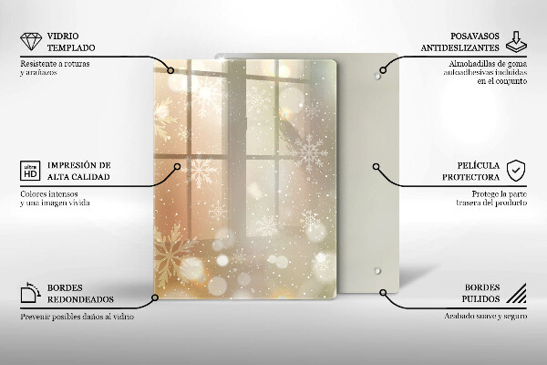 Cubre encimera Copos de nieve