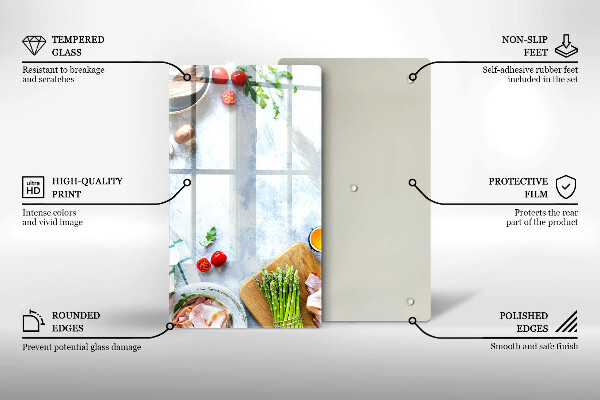 Cubre encimera Ingredientes en la cocina