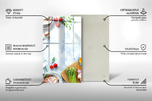 Cubre encimera Ingredientes en la cocina