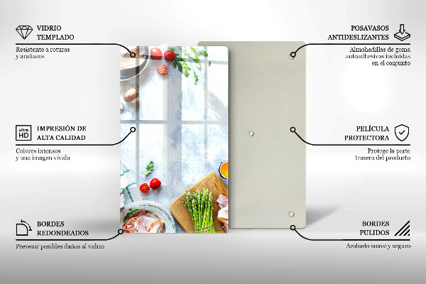 Cubre encimera Ingredientes en la cocina