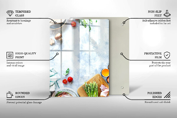Cubre encimera Ingredientes en la cocina