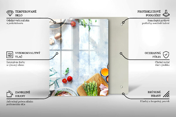 Cubre encimera Ingredientes en la cocina