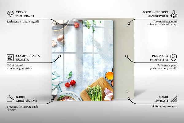 Cubre encimera Ingredientes en la cocina