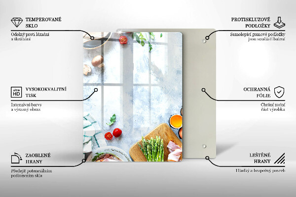 Cubre encimera Ingredientes en la cocina